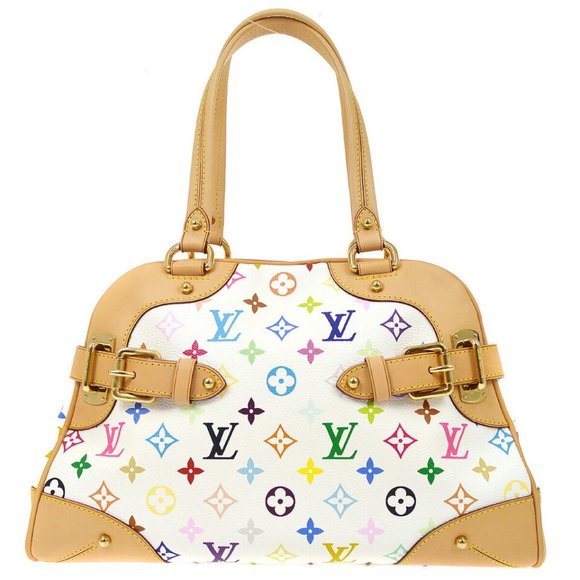 Auth LOUIS VUITTON CLAUDIA HANDBAG AS0160 PURSE WHITE MONOGRAM MULTI - Picture 1 of 16